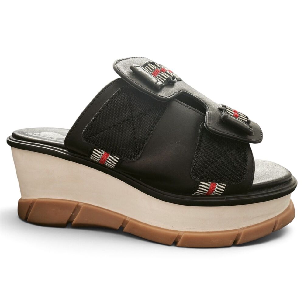 sorel women's joanie III slip-on platform wedge slide sandals chunky 8.5 - Picture 2 of 8